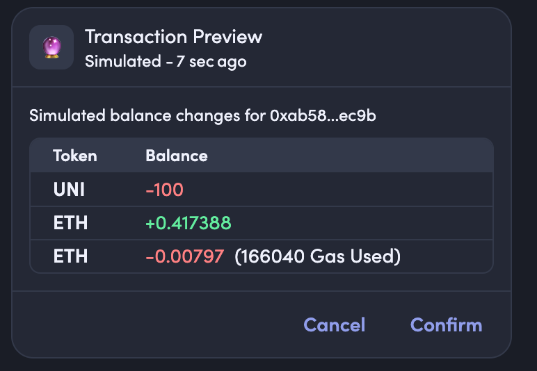 Transaction Preview Flow image